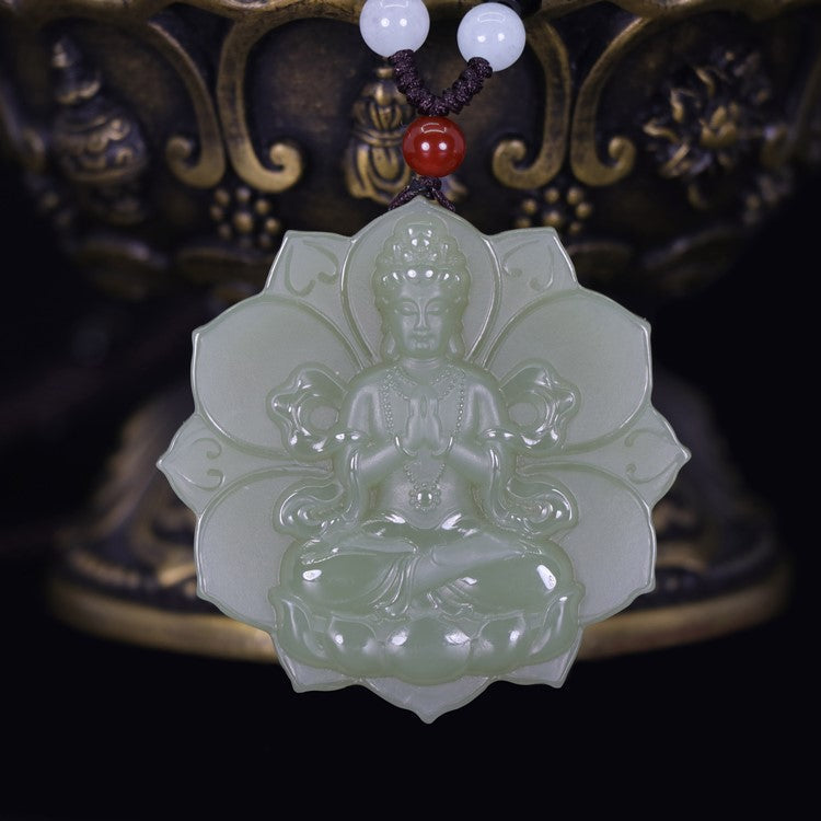Carved Jade Guanyin Pendant