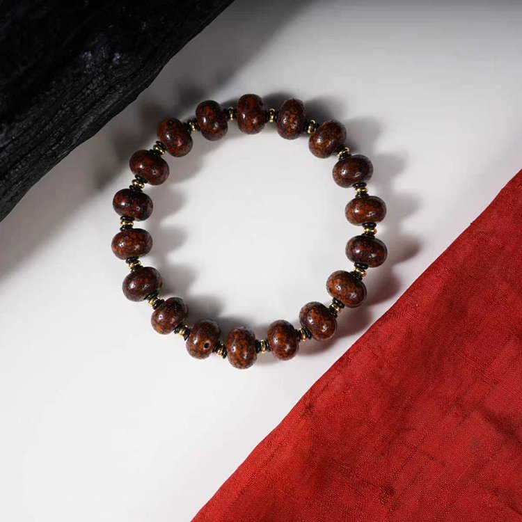 Vintage Striped Agate Mala